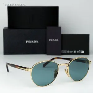 Prada | Accessories | Prada Women Sunglasses Gold Lago Round  display picture 3